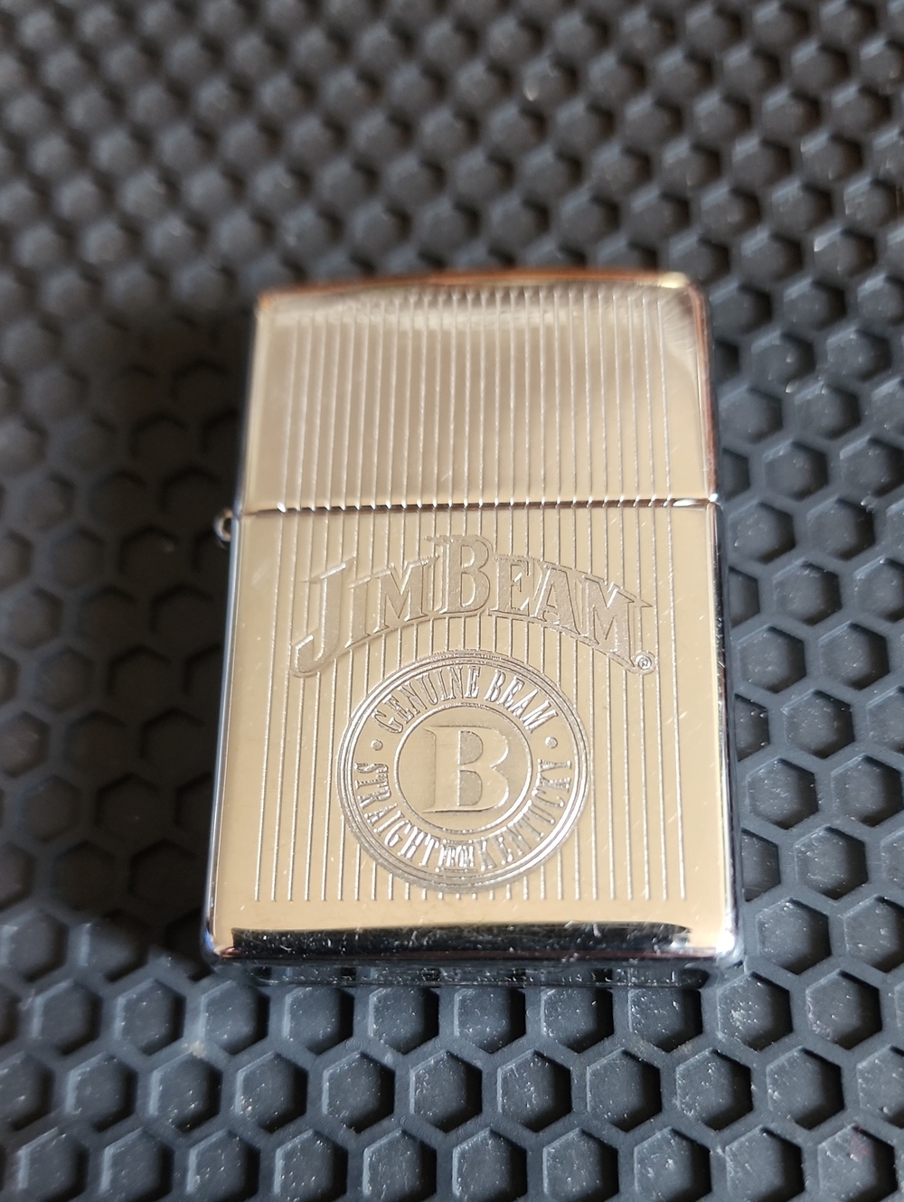 Jim Beam Branded Silver Zippo